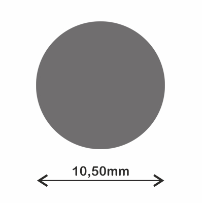 ROLLO GOMETS REDONDOS 10.5MM GRIS