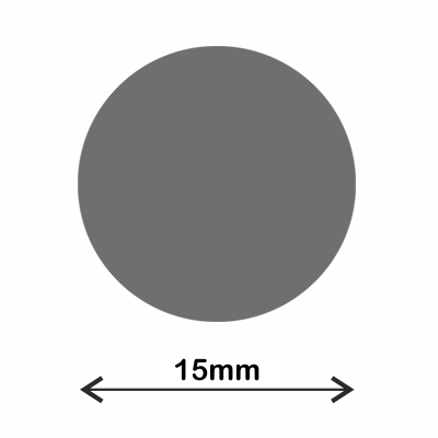 ROLLO GOMETS REDONDO 15MM GRIS