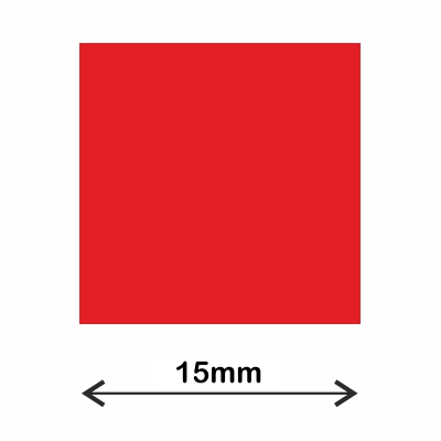 ROLLO GOMETS CUADRADO 15MM ROJO