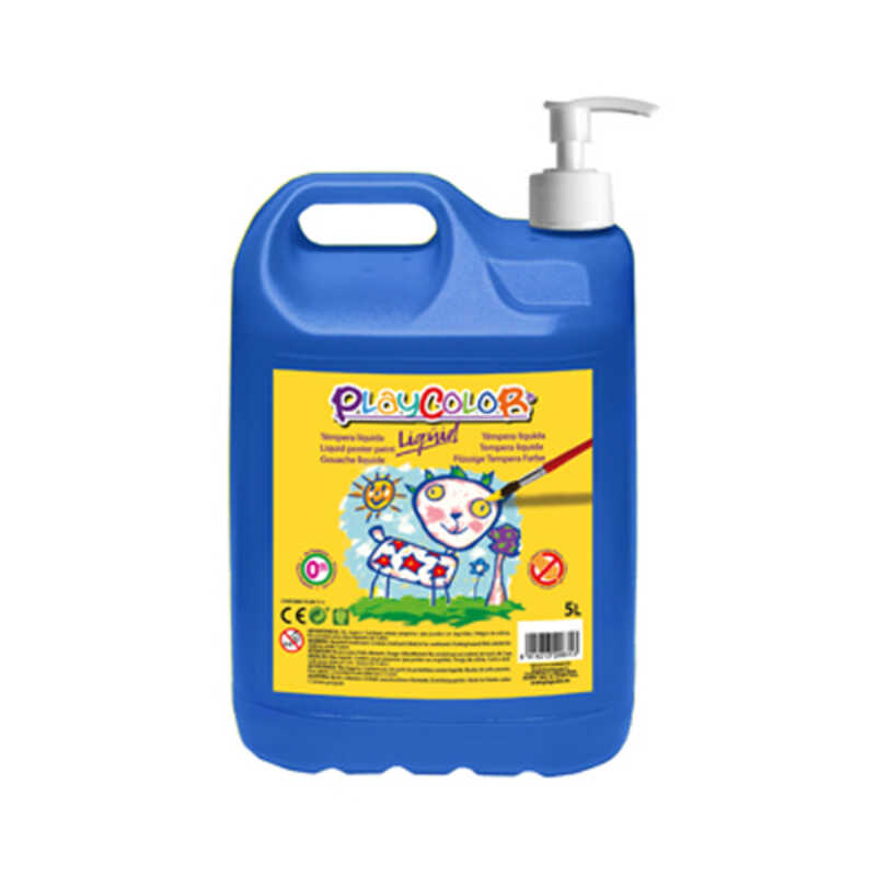 BOTELLA 5L TEMPERA PLAYCOLOR AZUL FUERT