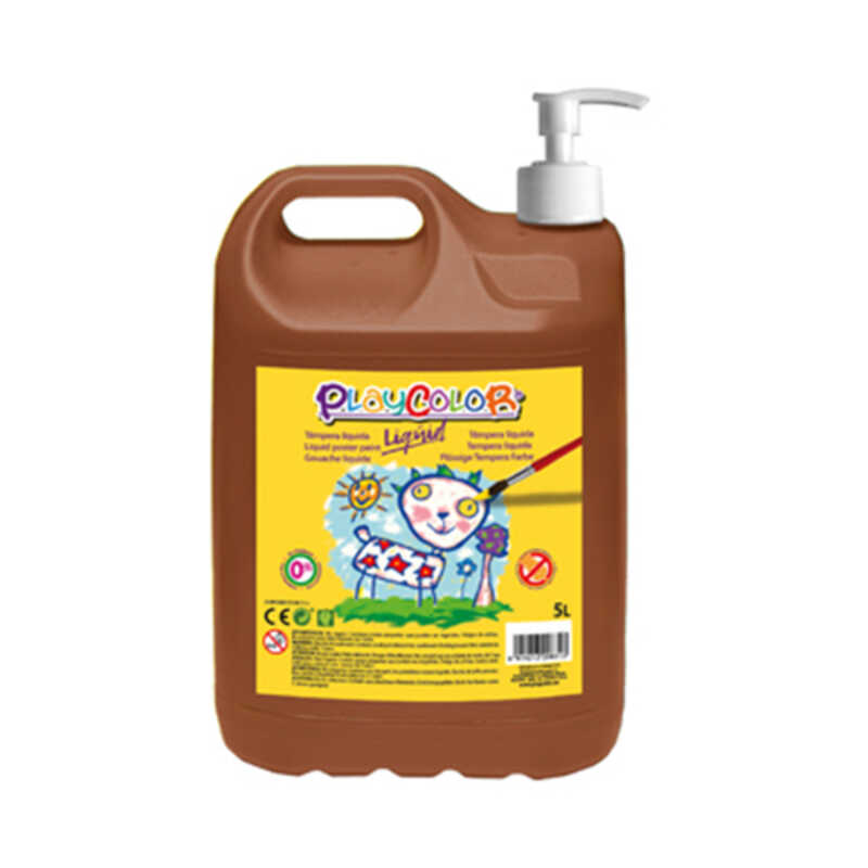 BOTELLA 5L TEMPERA PLAYCOLOR MARRON