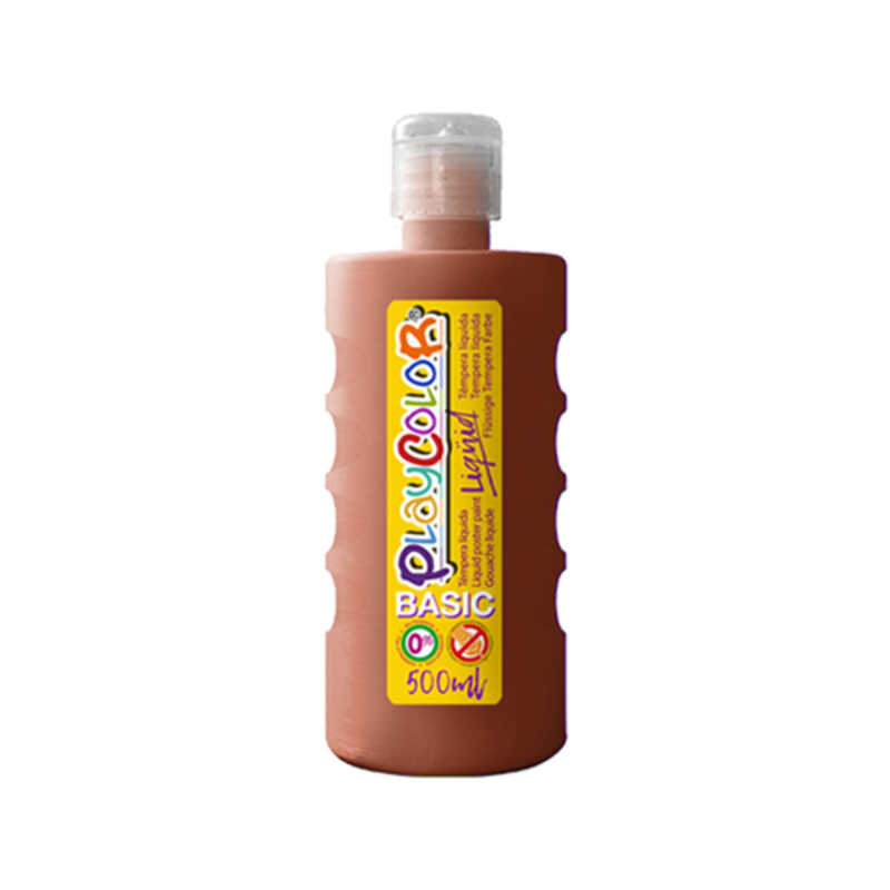 TEMPERA LIQUIDA 500ML PLAYCOLOR MARRON