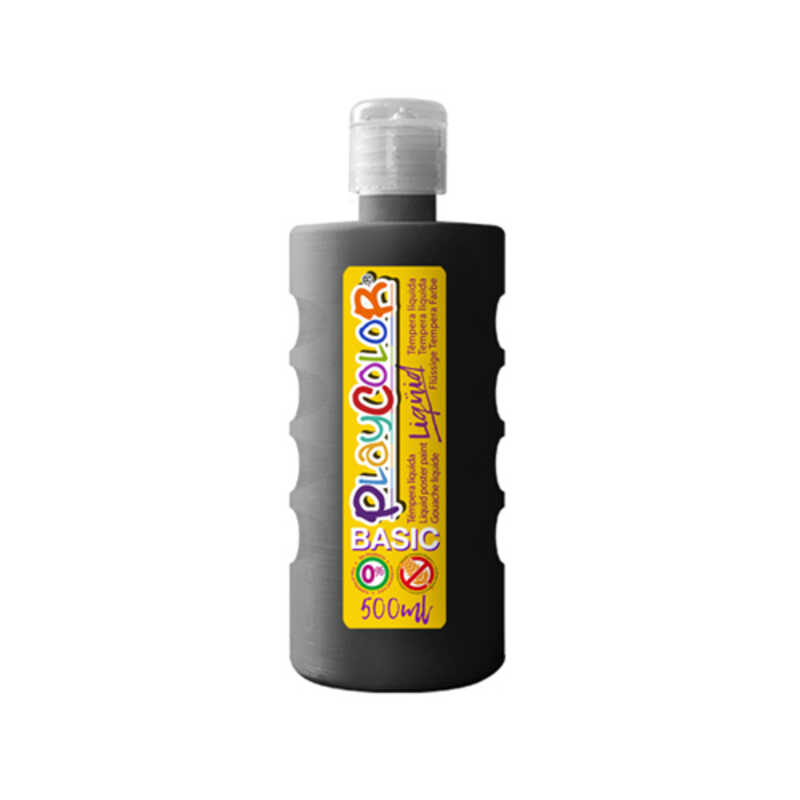TEMPERA LIQUIDA 500ML PLAYCOLOR NEGRO