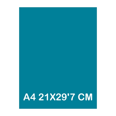 TAPAS CARTULINA A4 185GR AZUL CARIBE
