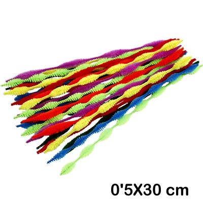 PAQ.12 LIMPIAPIPAS ONDULADOS COLORES