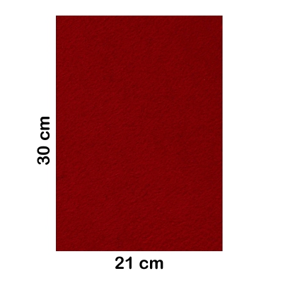 LAMINA FIELTRO 20X30CM 2MM GRANATE