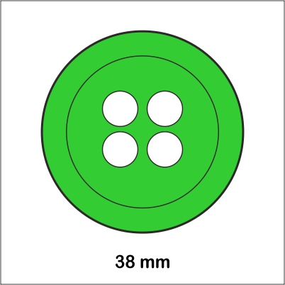 PAQUETE 6UDS BOTONES 38MM VERDE CLARO