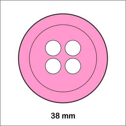 PAQUETE 6UDS BOTONES 38MM ROSA