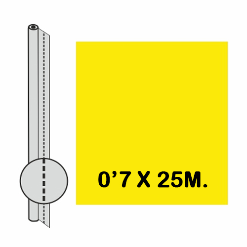 ROLLO CELOFAN 0'7X25M TREPANADO AMARILL