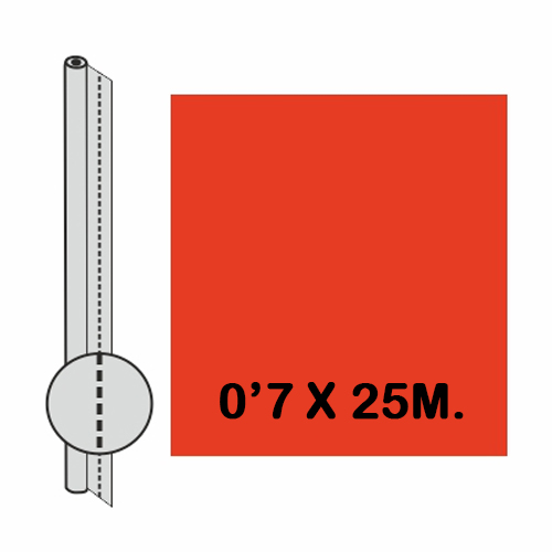 ROLLO CELOFAN 0'7X25M TREPANADO ROJO