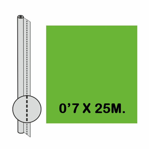 ROLLO CELOFAN 0'7X25M TREPANADO VERDE
