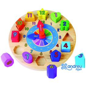 RELOJ DE MADERA PARA ENCAJE DE NUMEROS