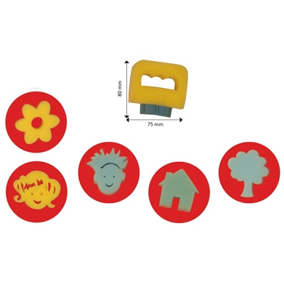 PACK 5 ESPONJAS FORMAS MANGO ERGONOMICO