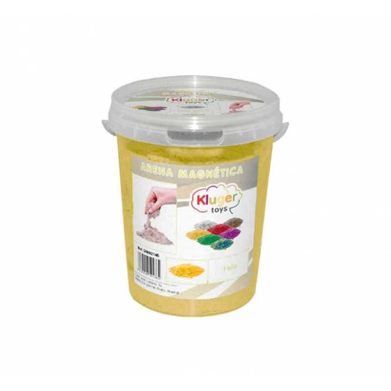 BOTE 1KG ARENA SINTETICA COLOR AMARILLO
