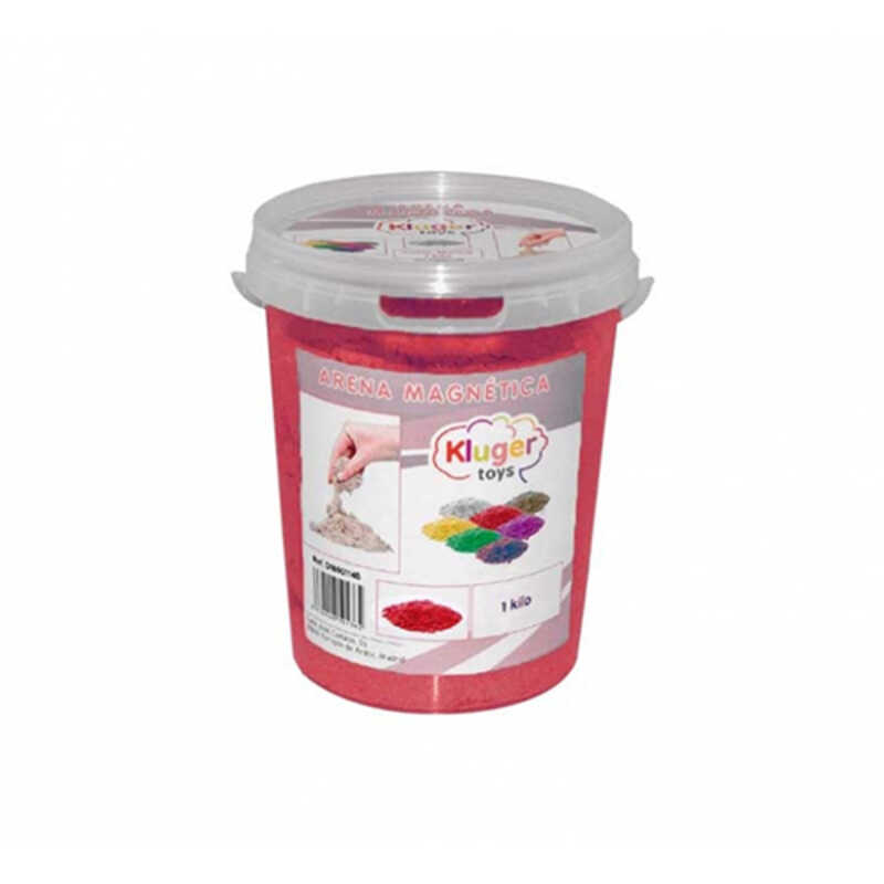 BOTE 1KG ARENA SINTETICA COLOR ROJO