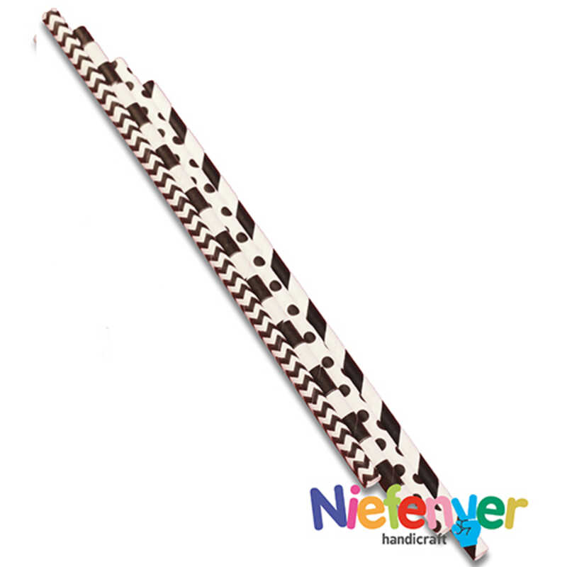 PACK 25 PAJITAS DE PAPEL 20CM. ARLEQUIN