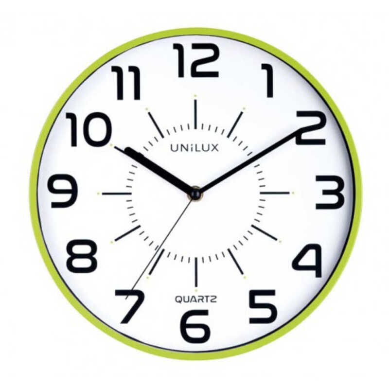 RELOJ PARED POP 28CM UNILUX VERDE ANIS