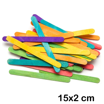 PAQ. 40 PALOS GRANDES MADERA COLORES