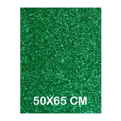CARTULINA PURPURINA 50X65CM VERDE