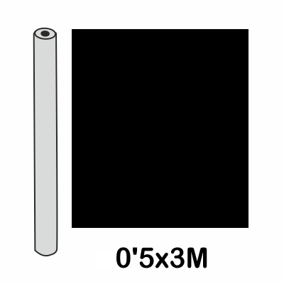 ROLLO FORRO 0.5X2M 100 MICRAS NEGRO