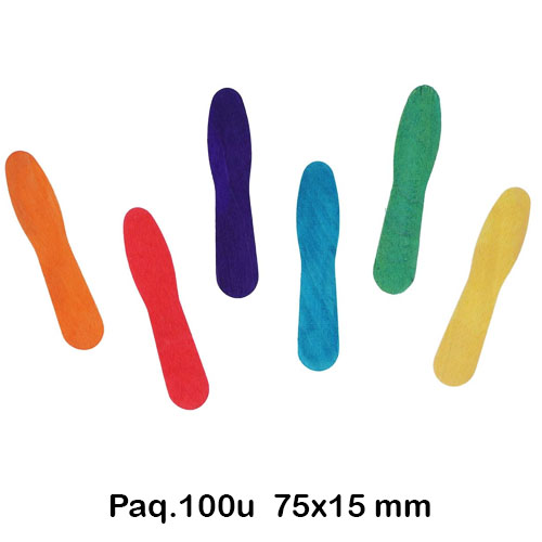 PAQ. 100 PALOS PEQUEÑOS GRUESOS COLORES