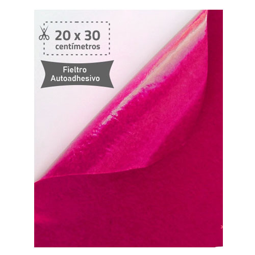 FIELTRO 20X30CM ADHESIVO 220GR FUCSIA