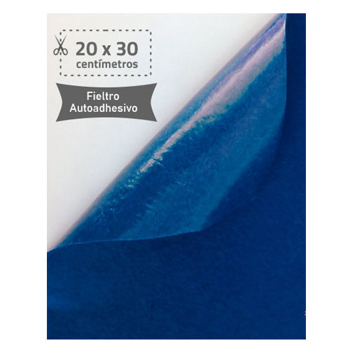 FIELTRO 20X30CM ADHESIVO 220GR AZUL MAR