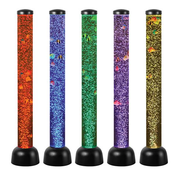 TUBO SENSORIAL 105CM CON BURBUJAS+PECES