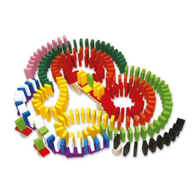 PACK 570 PIEZAS DOMINO DE MADERA COLORE