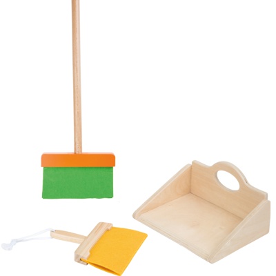 SET DE ESCOBA INFANTIL DE MADERA