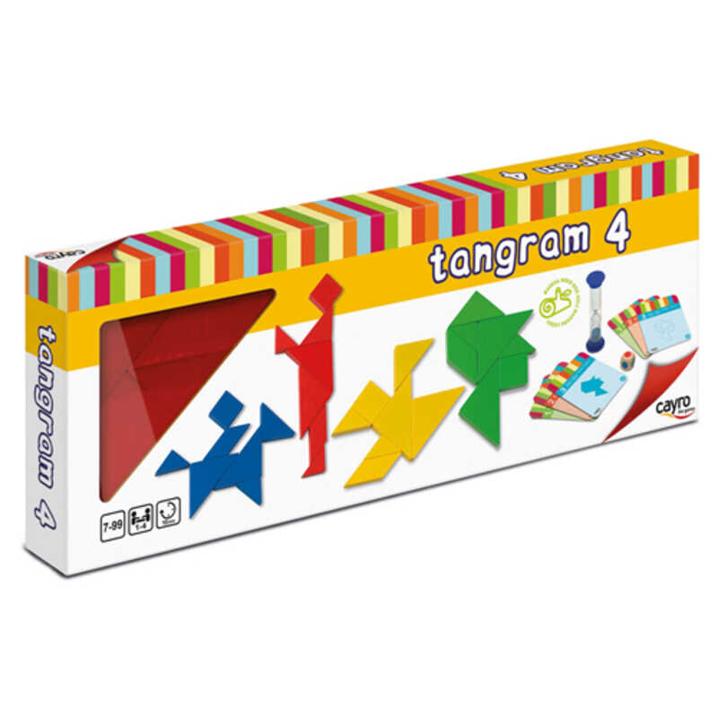JUEGO 4 TANGRAMS MADERA C/FICHAS DIF NI