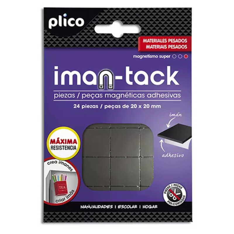 PACK 24 PIEZAS 20X20MM MAGNETICAS ADHES