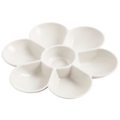 PALETA PLASTICO FORMA DE FLOR 17'5CM.