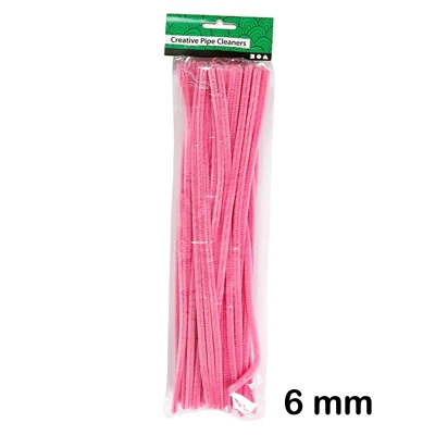 PAQUETE 50 LIMPIAPIPAS 6MM ROSA