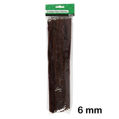 PAQUETE 50 LIMPIAPIPAS 6MM MARRON