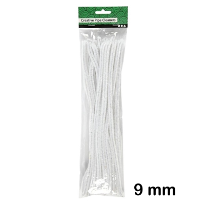 PAQUETE 25 LIMPIAPIPAS 9MM BLANCO
