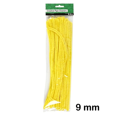 PAQUETE 25 LIMPIAPIPAS 9MM AMARILLO