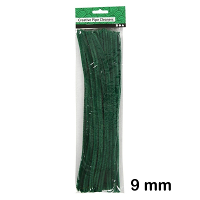 PAQUETE 25 LIMPIAPIPAS 9MM VERDE OSCURO