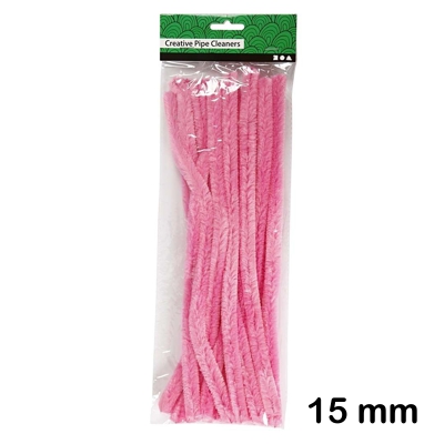 PAQUETE 15 LIMPIAPIPAS 15MM ROSA