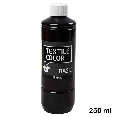 BOTELLA 500ML TEMPERA TEXTIL NEGRA