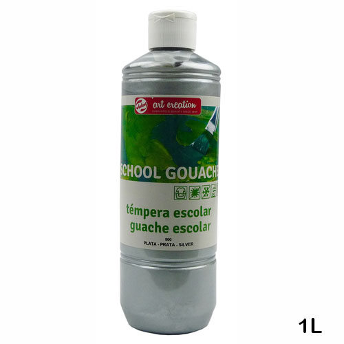 TEMPERA ESCOLAR 1L. PLATA TALENS
