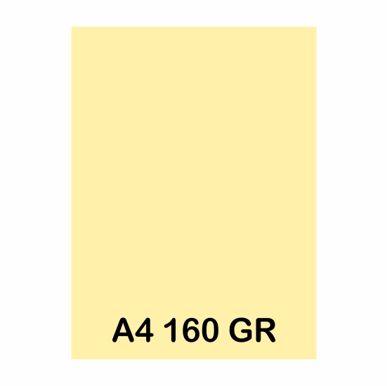 PAQ. 250H. A4 160GR AMARILLO LIMON ZG34