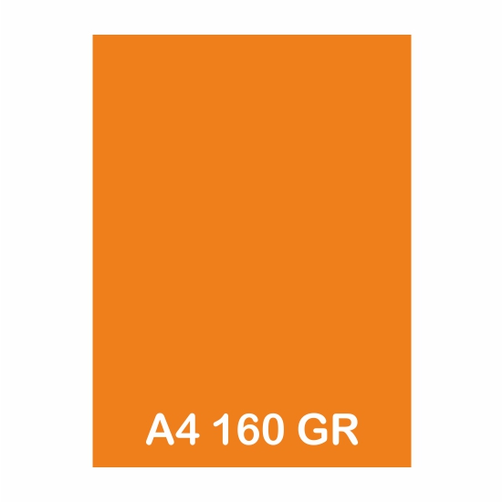 PAQ. 250H. A4 160GR NARANJA OR43