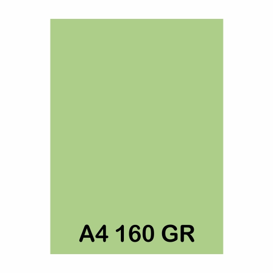 PAQ. 250H. A4 160GR VERDE MEDIO MG28