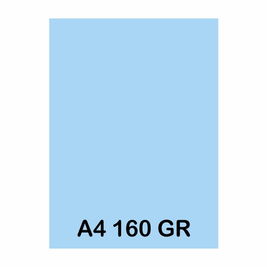 PAQ. 250H. A4 160GR AZUL CLARO MB30