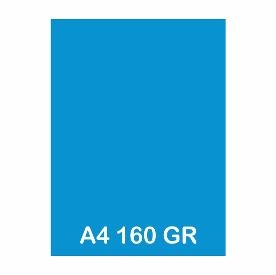 PAQ. 250H. A4 160GR AZUL MAR AB48
