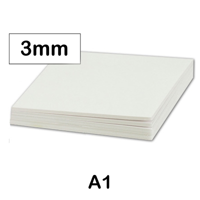 CARTON PLUMA 3MM A1 70X100CM BLANCO