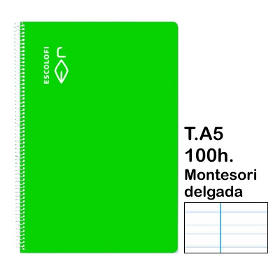 LIBRETA T.4 PAUTA MONTESORI 3'5 100H VE