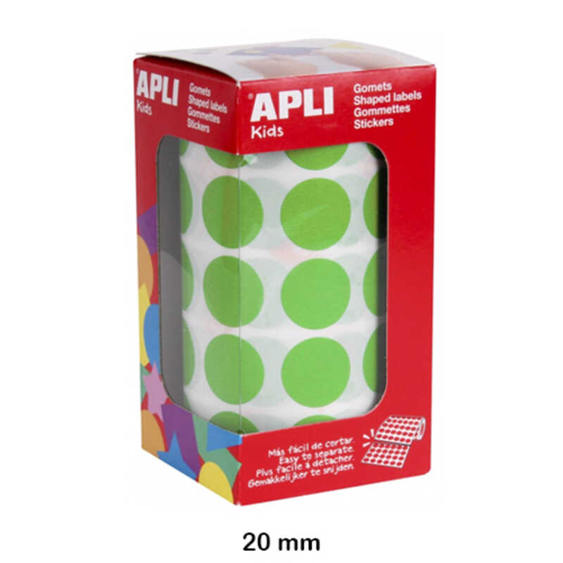 ROLLO GOMET CIRCULO 20MM VERDE CLARO