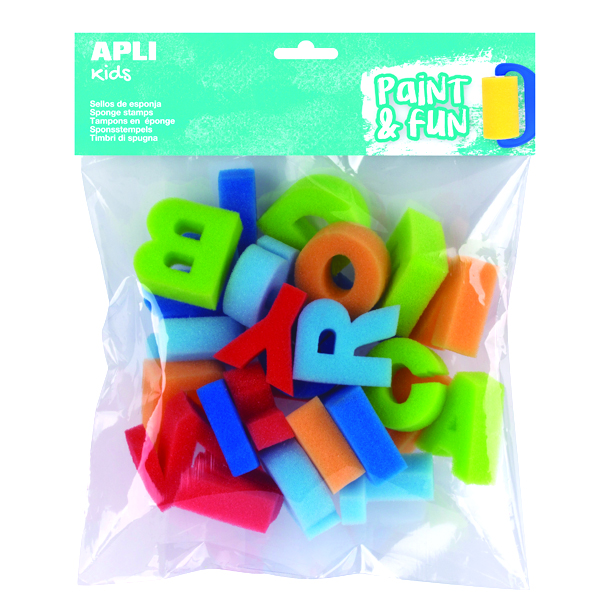 PAQ. 26 ESPONJAS 45MM LETRAS ABECEDARIO